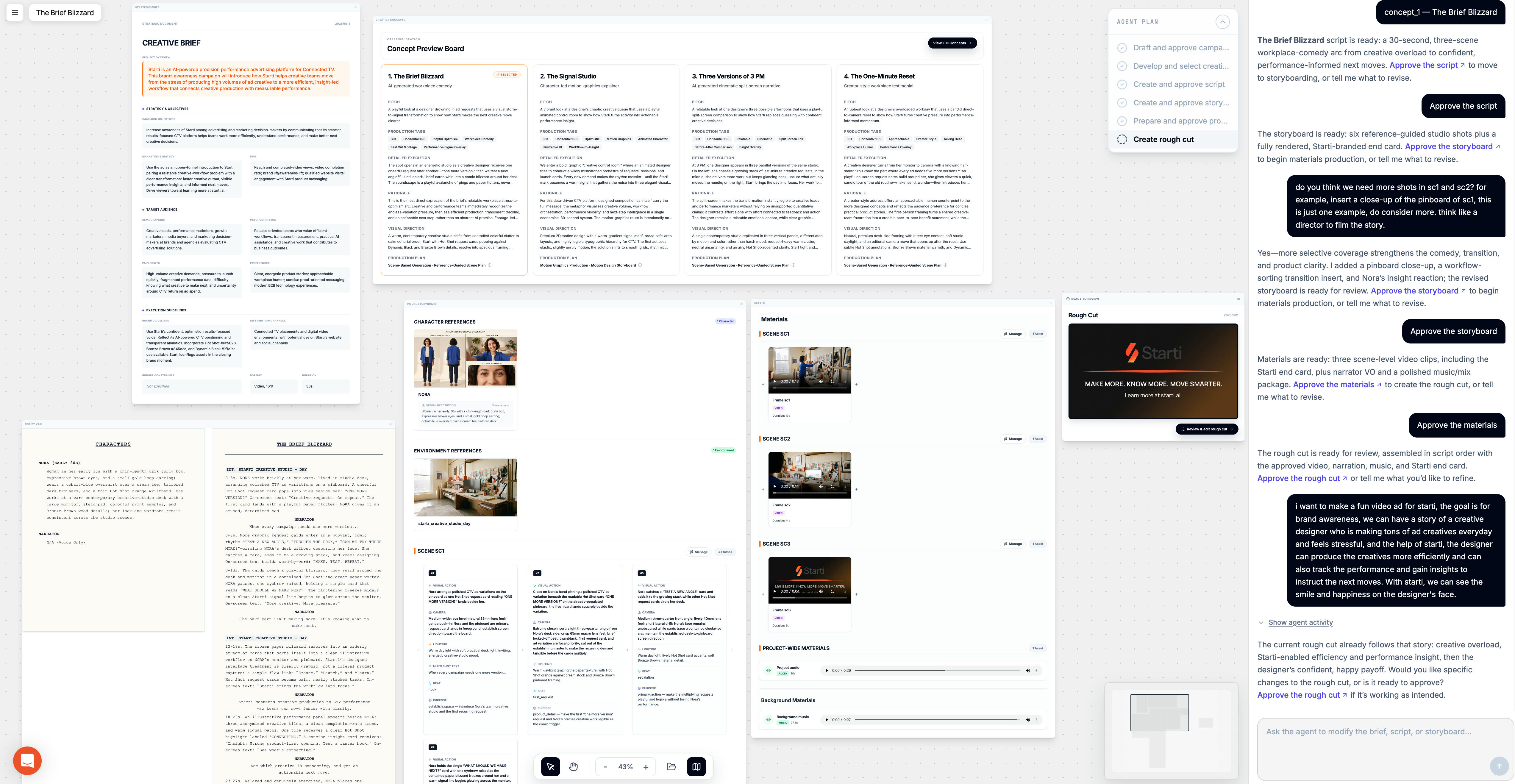 Video Agent workspace overview